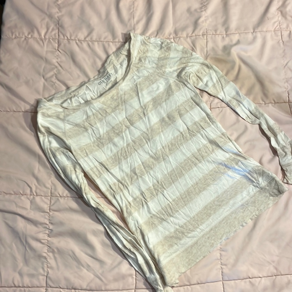 Old Navy long sleeve shirt cream and beige color
